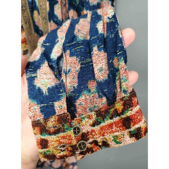 Anthropologie Women's Tiny Paquerette Boho Shirt Dress Size Medium - Picture 7 of 10